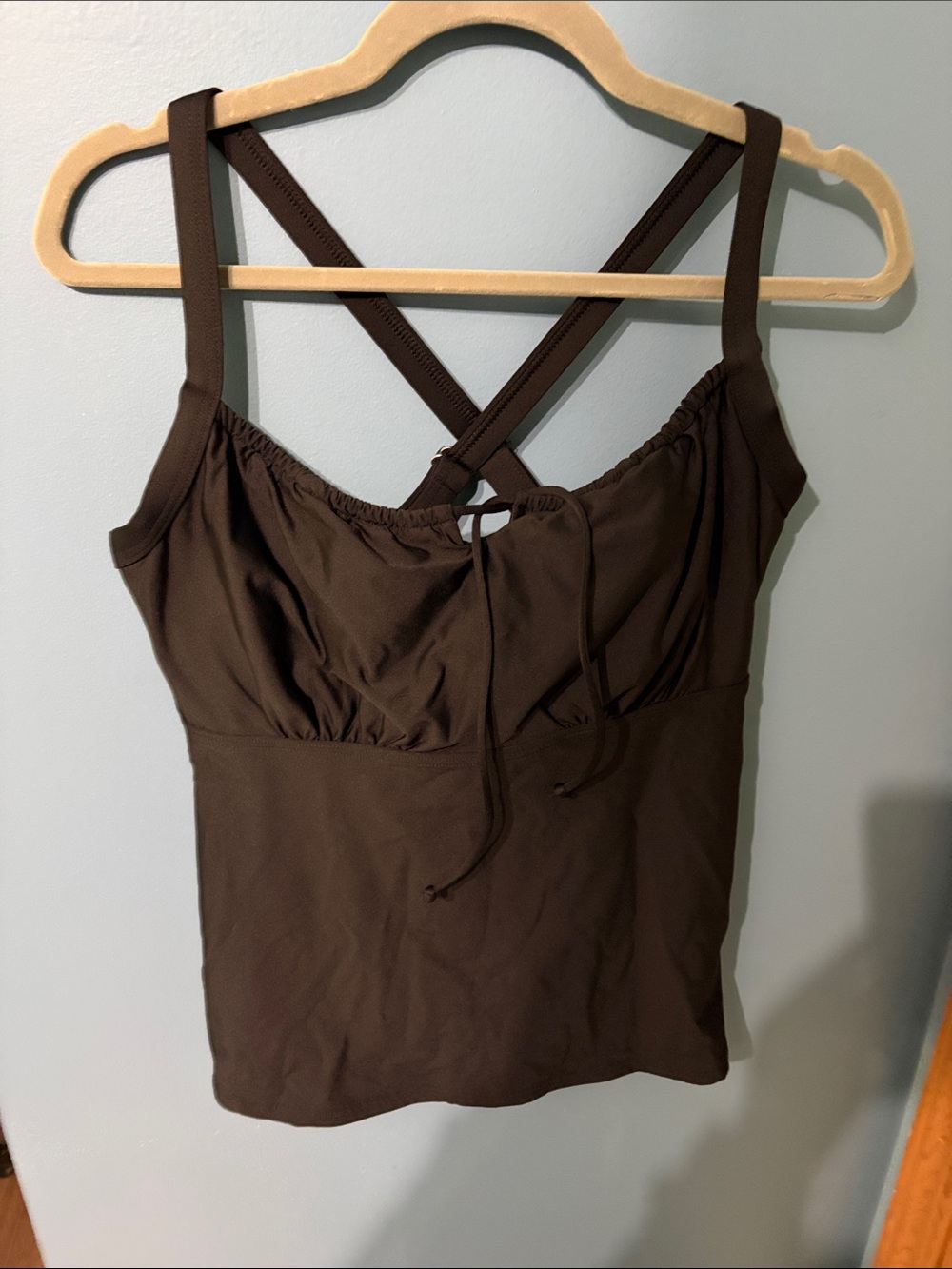 Lands' End Brown Women’s Swim Tankini Top